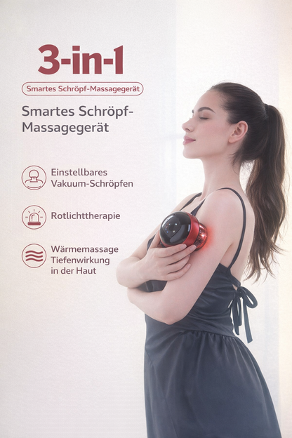 Elektrisches Schröpfgerät 3‑in‑1 – Wärme + Vakuum + Massage  Anti‑Cellulite & Muskelentspannung