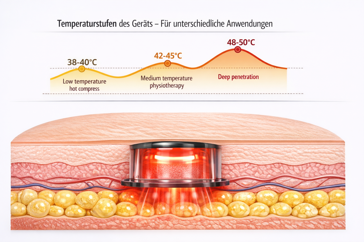 Elektrisches Schröpfgerät 3‑in‑1 – Wärme + Vakuum + Massage  Anti‑Cellulite & Muskelentspannung