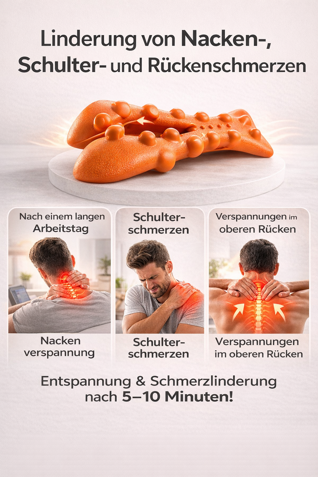 KALMORA™ Nacken-Relaxer – Tägliche 10-Minuten Entlastung für Nacken & Haltung