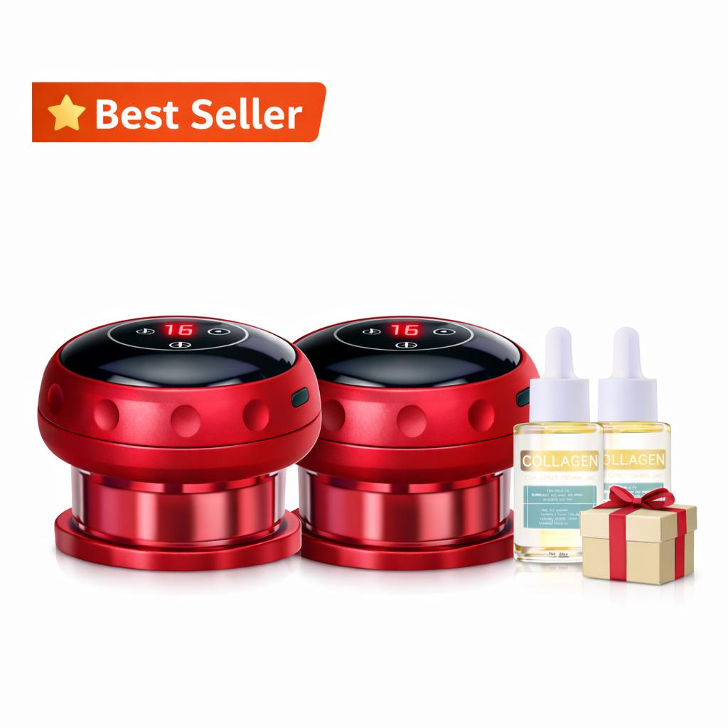 Elektrisches Schröpfgerät 3‑in‑1 – Wärme + Vakuum + Massage  Anti‑Cellulite & Muskelentspannung